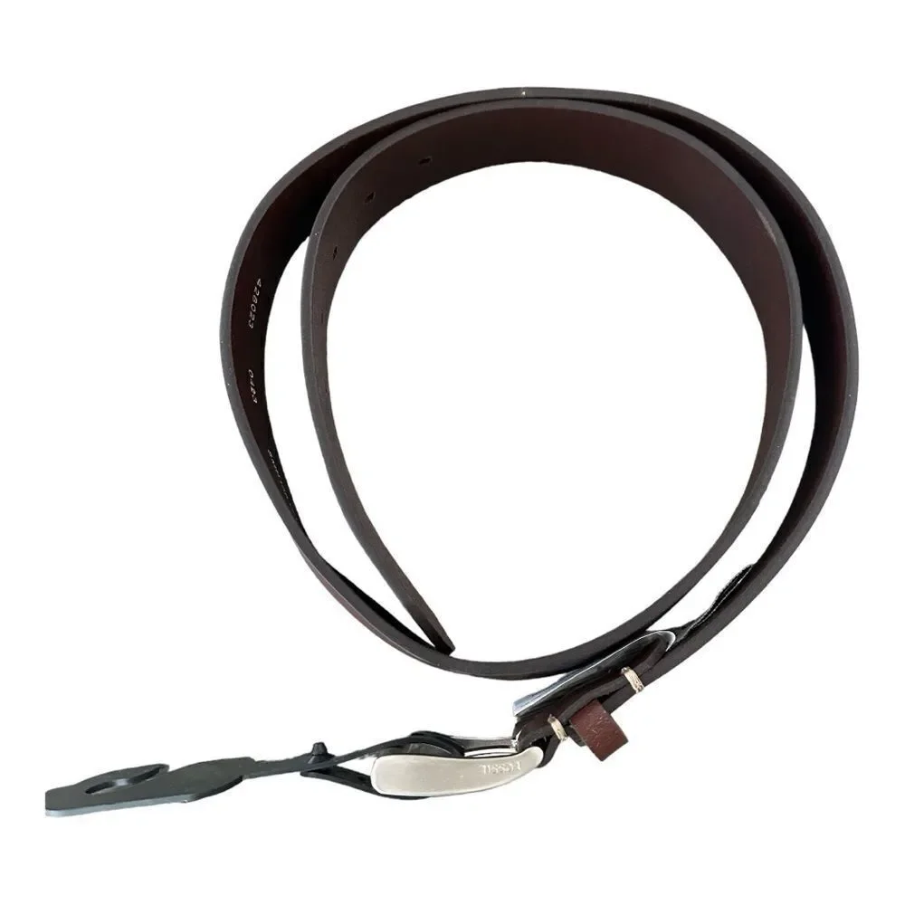 Fossil Mitchell Men's Brown Leather Belt - Size 40 - NWT 1-1/8” Width